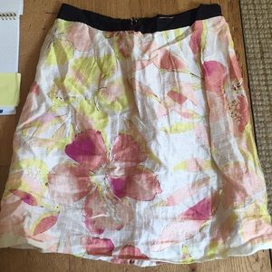 Ann Taylor Loft floral linen skirt.